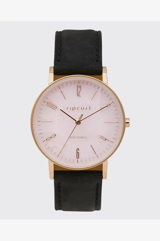 RIP CURL LATCH ROSE QUARTZ LEATHER WATCH