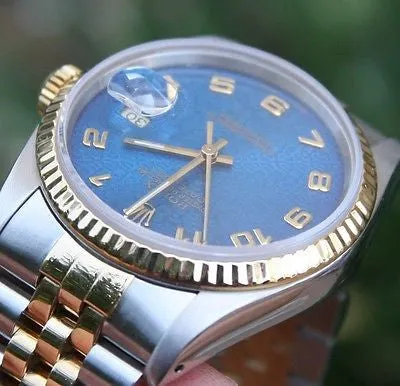 ROLEX 18k Gold & Steel 36mm Mens Datejust Watch Warranty