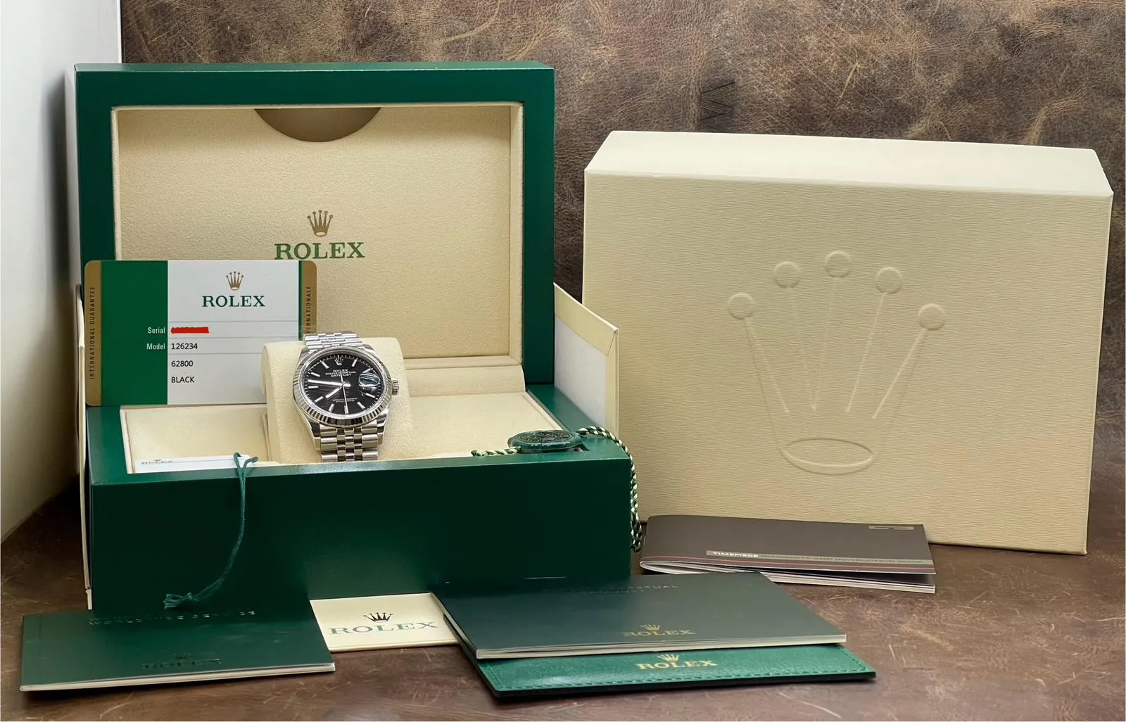 Rolex Datejust 36mm 126234 Black Dial Automatic Watch