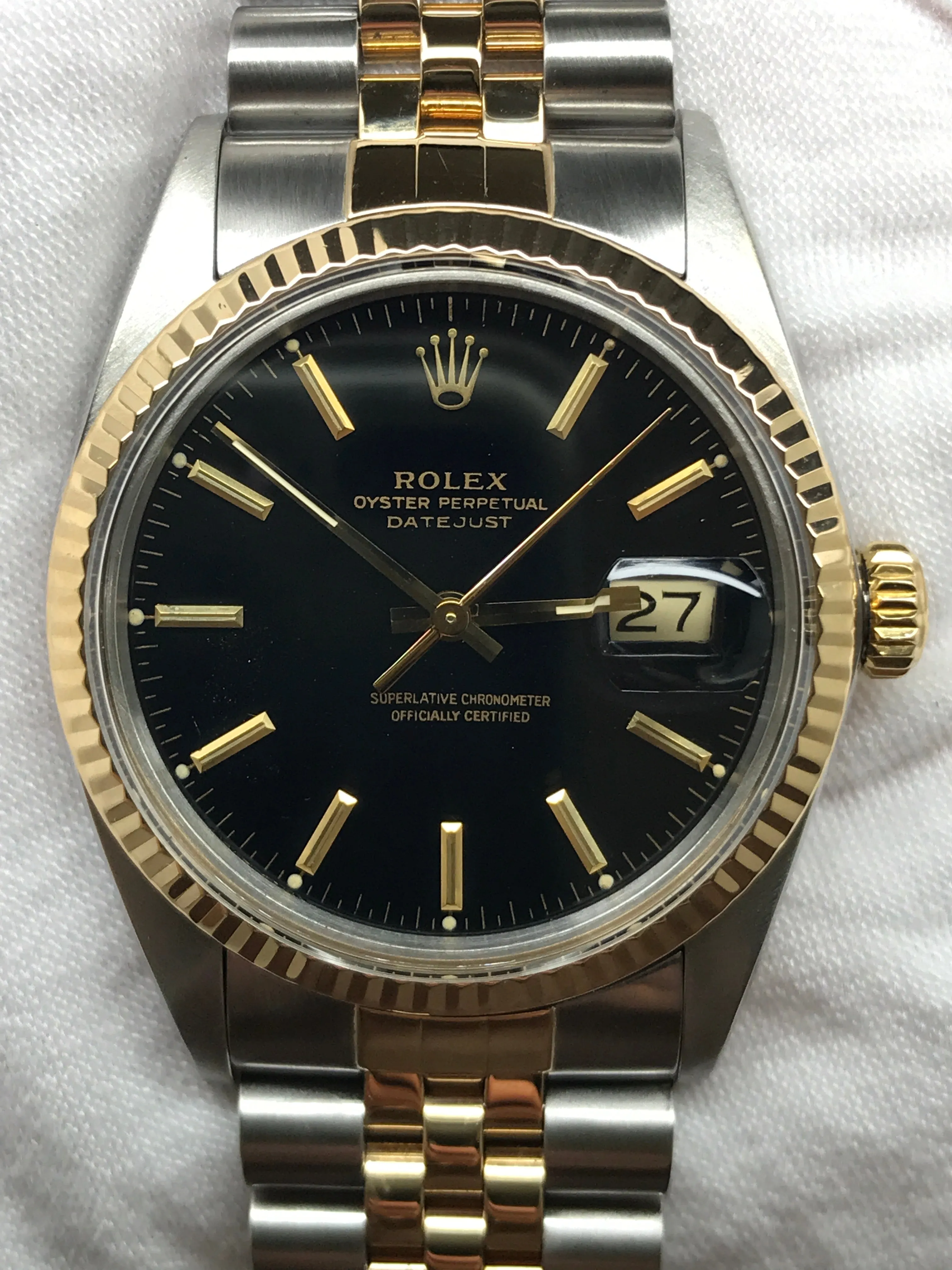 Rolex Datejust 36mm 16013 Black Dial Automatic Watch