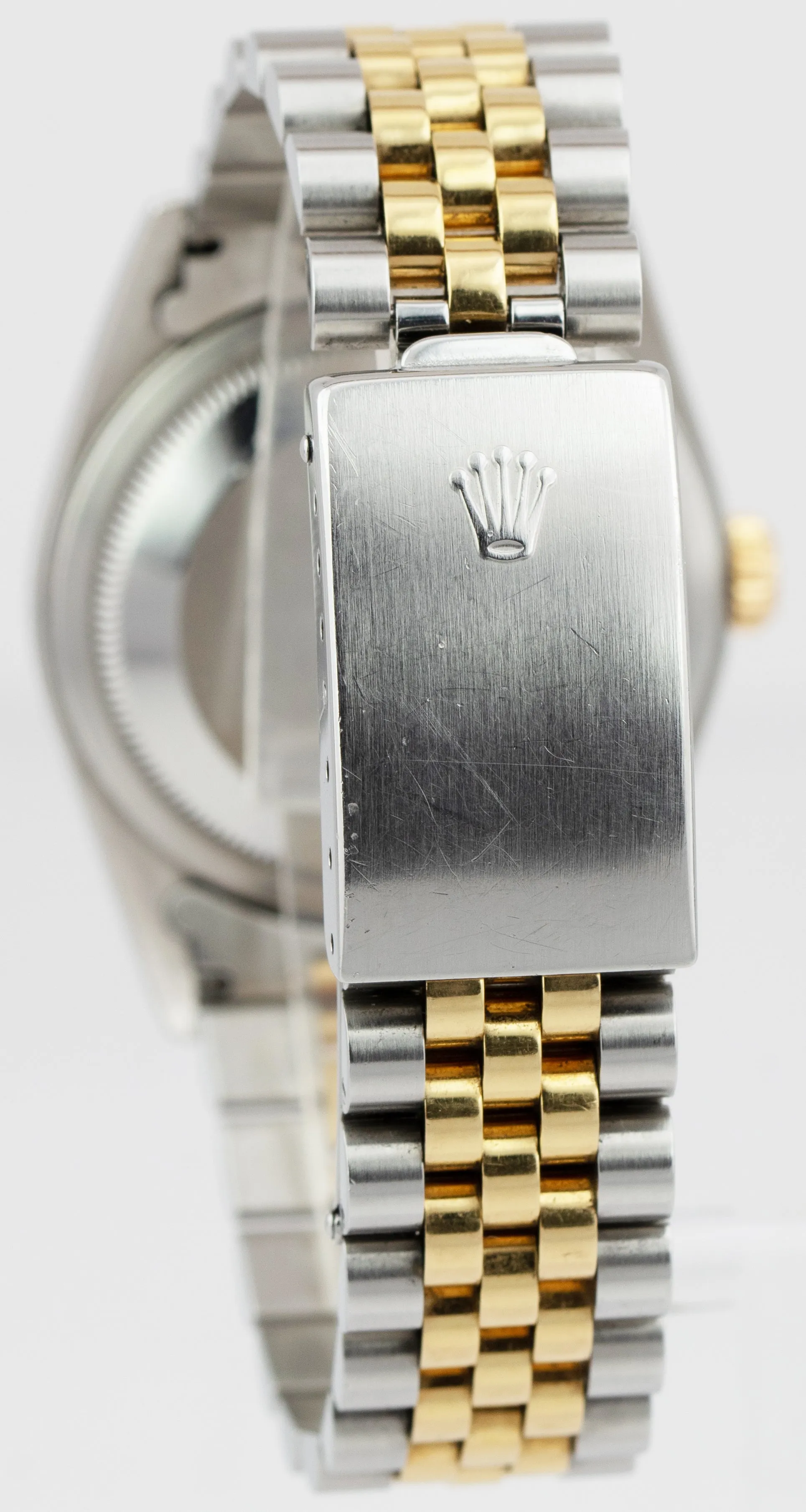 Rolex DateJust 36mm 18K Gold Steel No-Holes Case Champagne Watch 16233 PAPERS