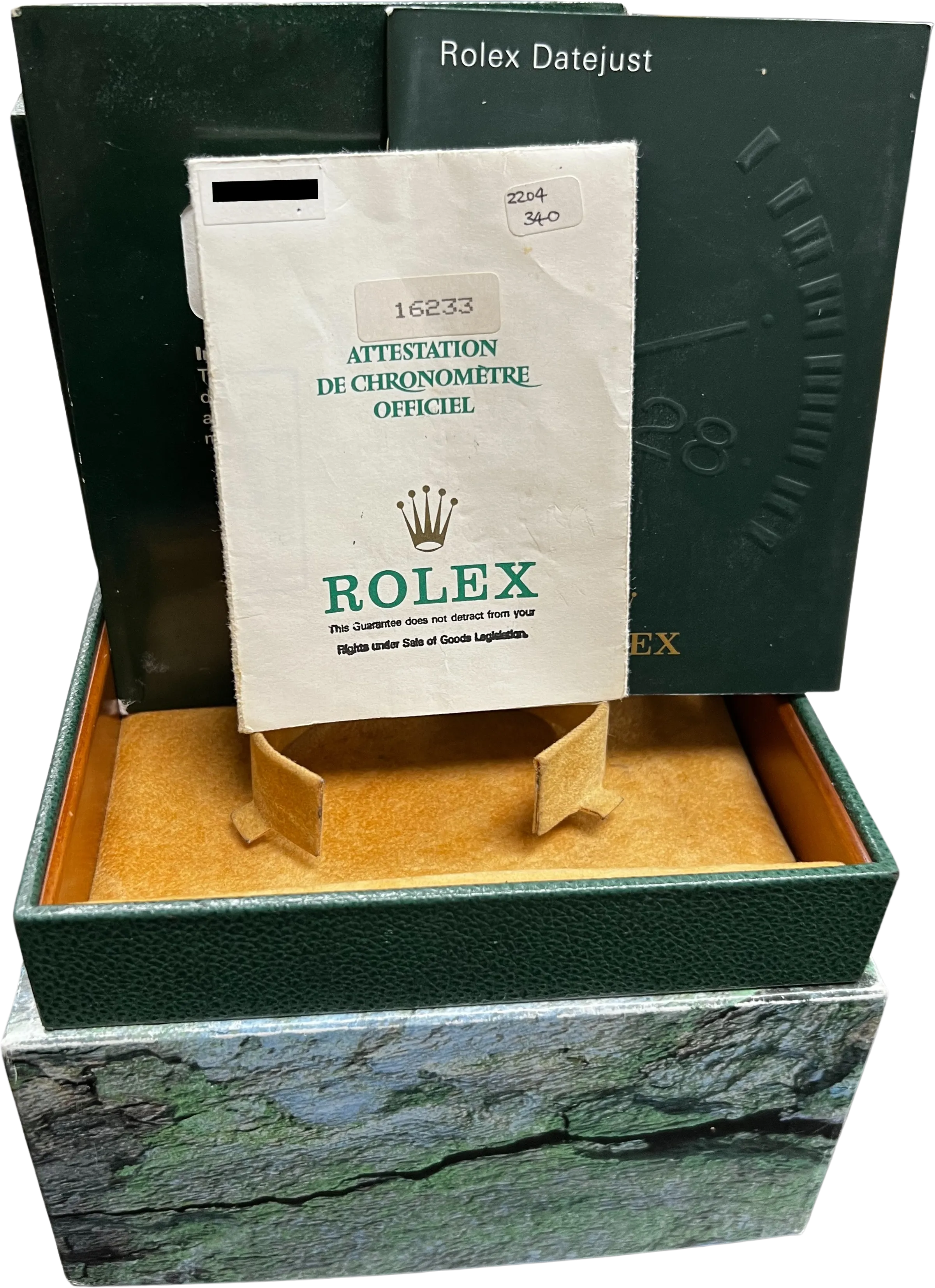 Rolex DateJust 36mm 18K Gold Steel No-Holes Case Champagne Watch 16233 PAPERS