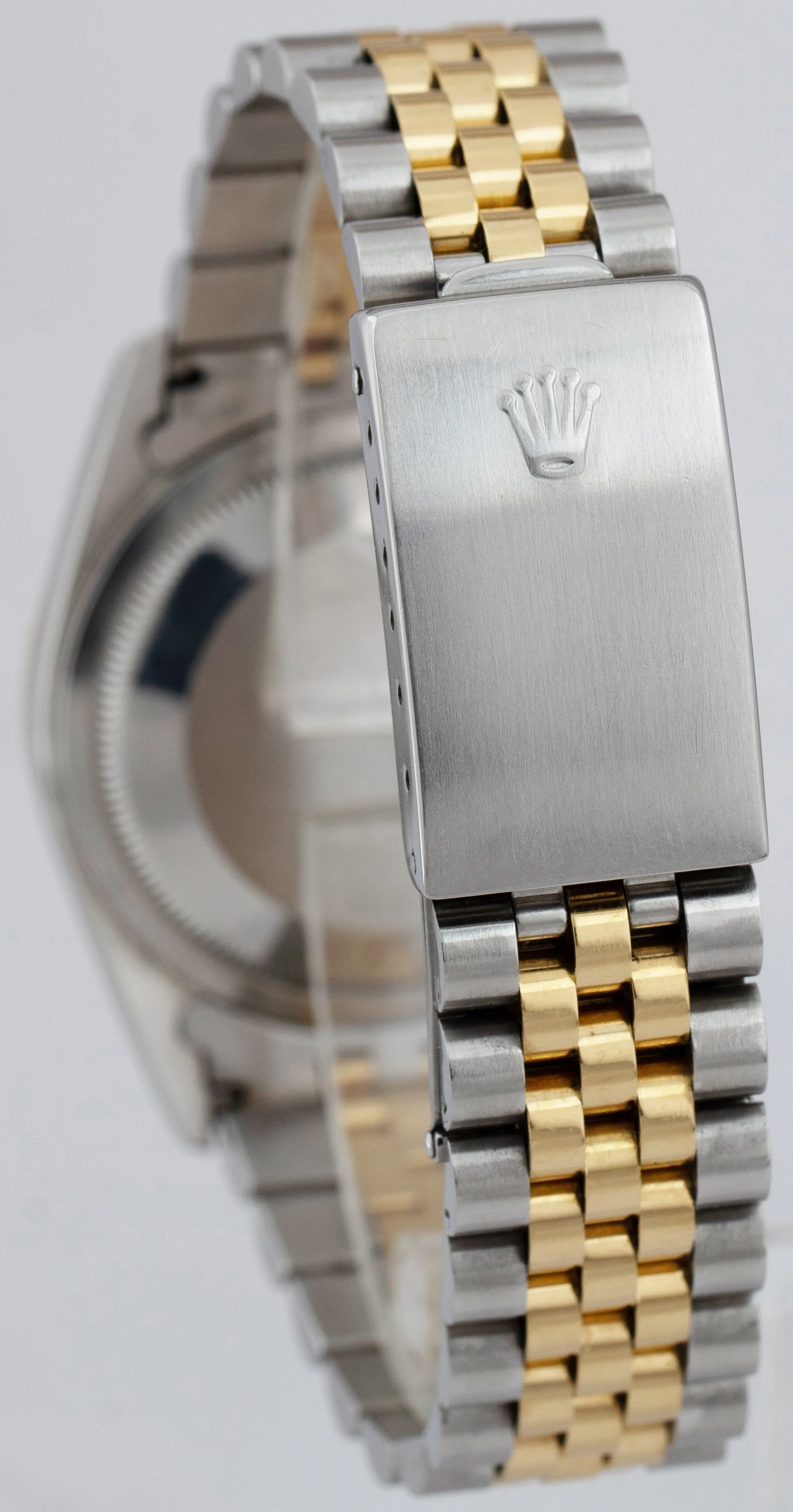 Rolex DateJust 36mm 18K Yellow Gold Steel Champagne NO-HOLES CASE Watch 16233