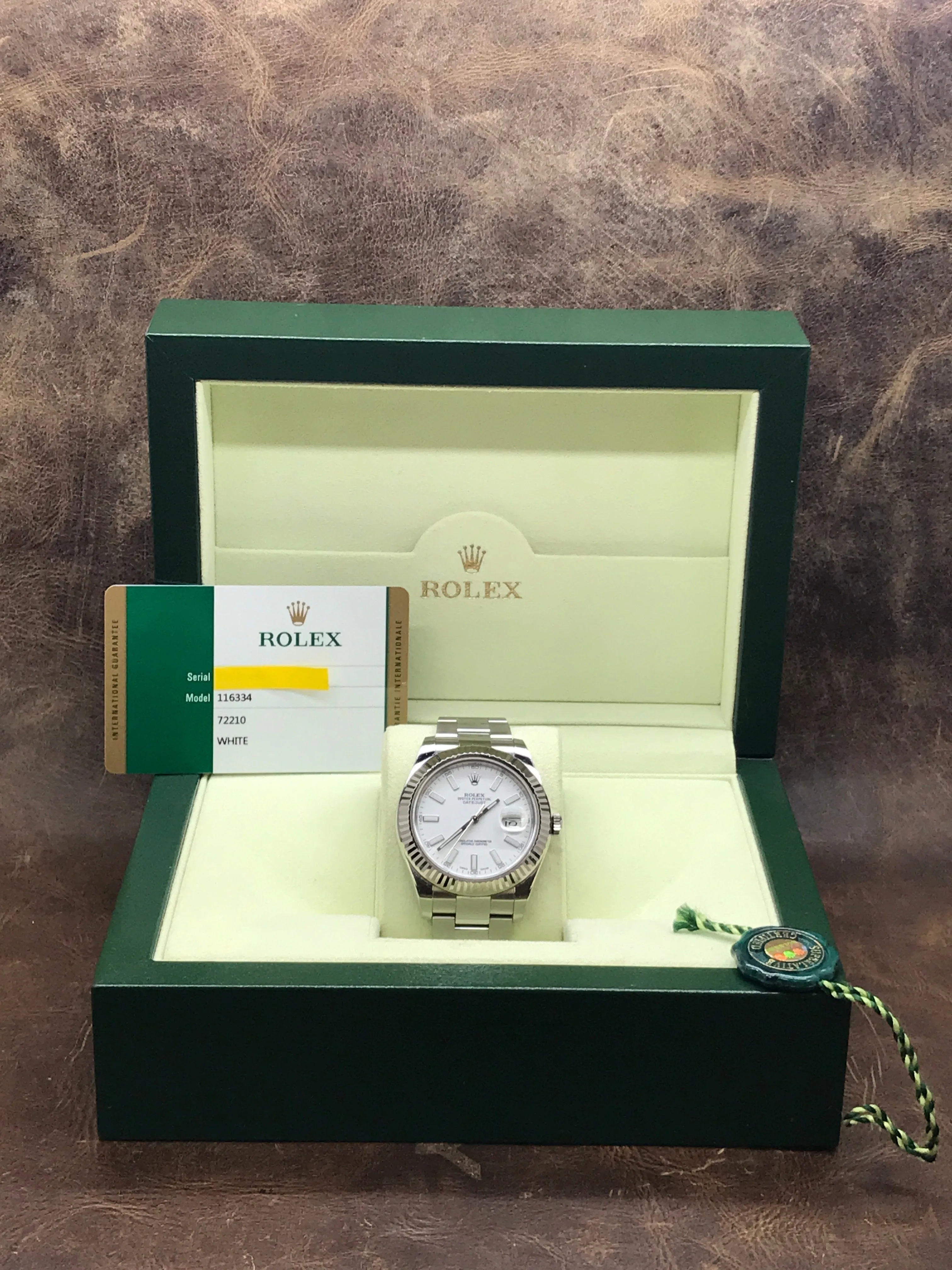 Rolex Datejust II 41mm 116334 White Dial Automatic Men's Watch