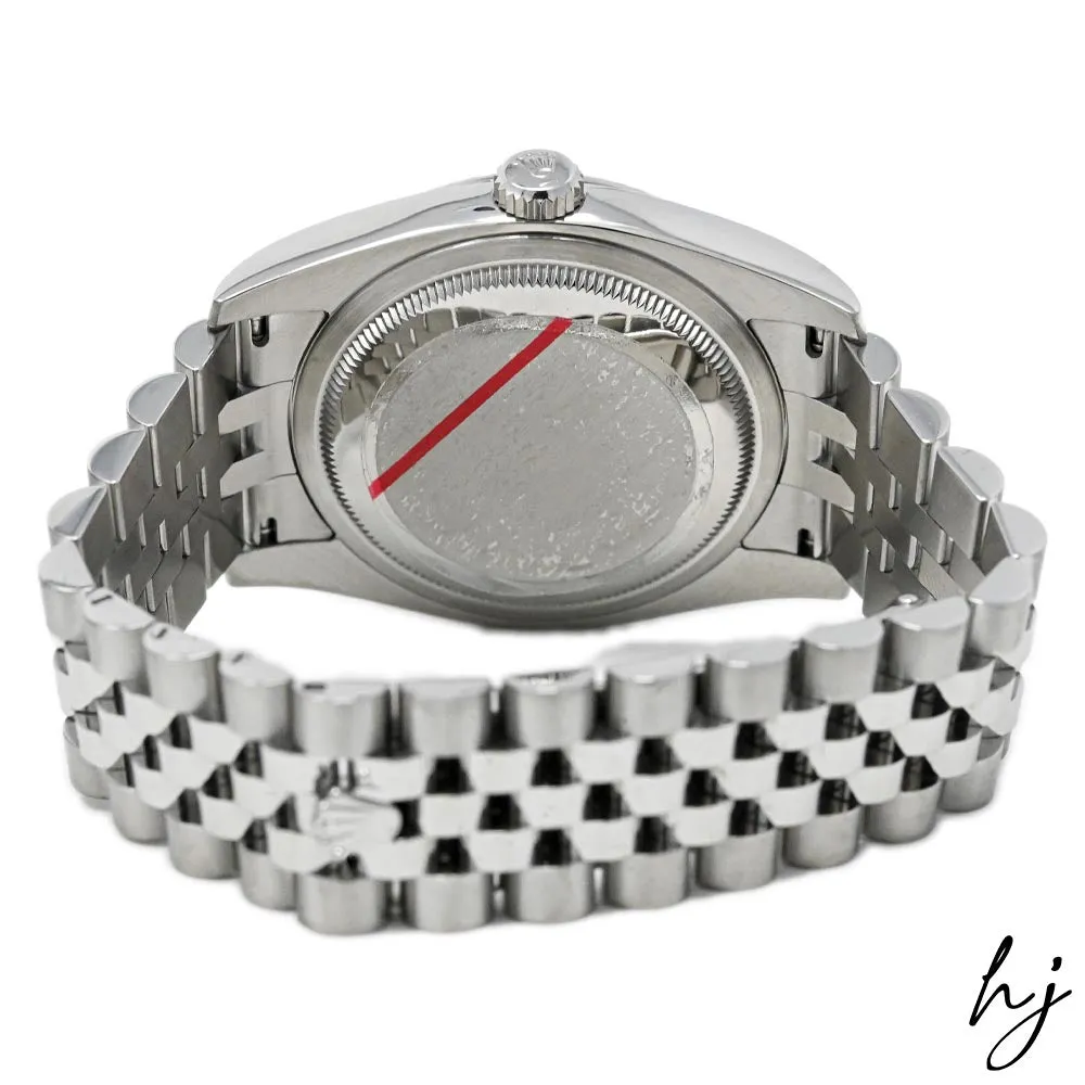 Rolex Datejust Stainless Steel 36mm White Roman Dial Watch Reference #: 116234