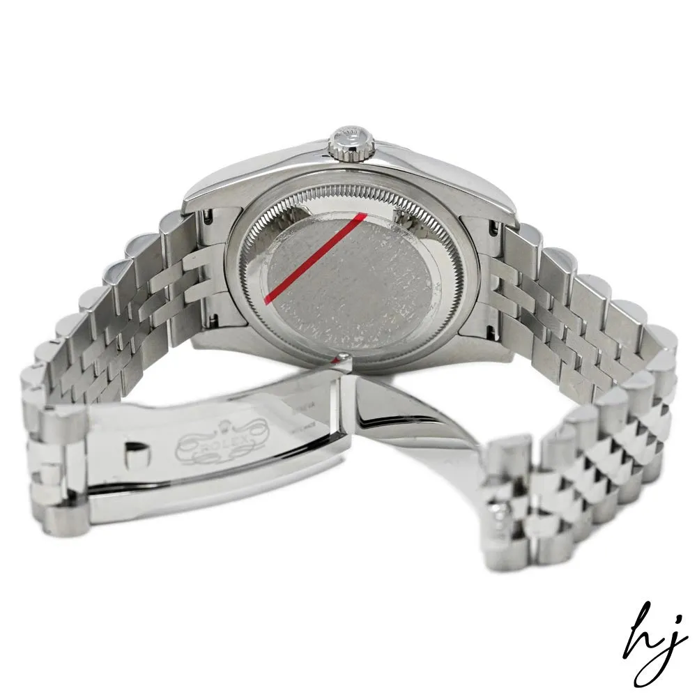 Rolex Datejust Stainless Steel 36mm White Roman Dial Watch Reference #: 116234