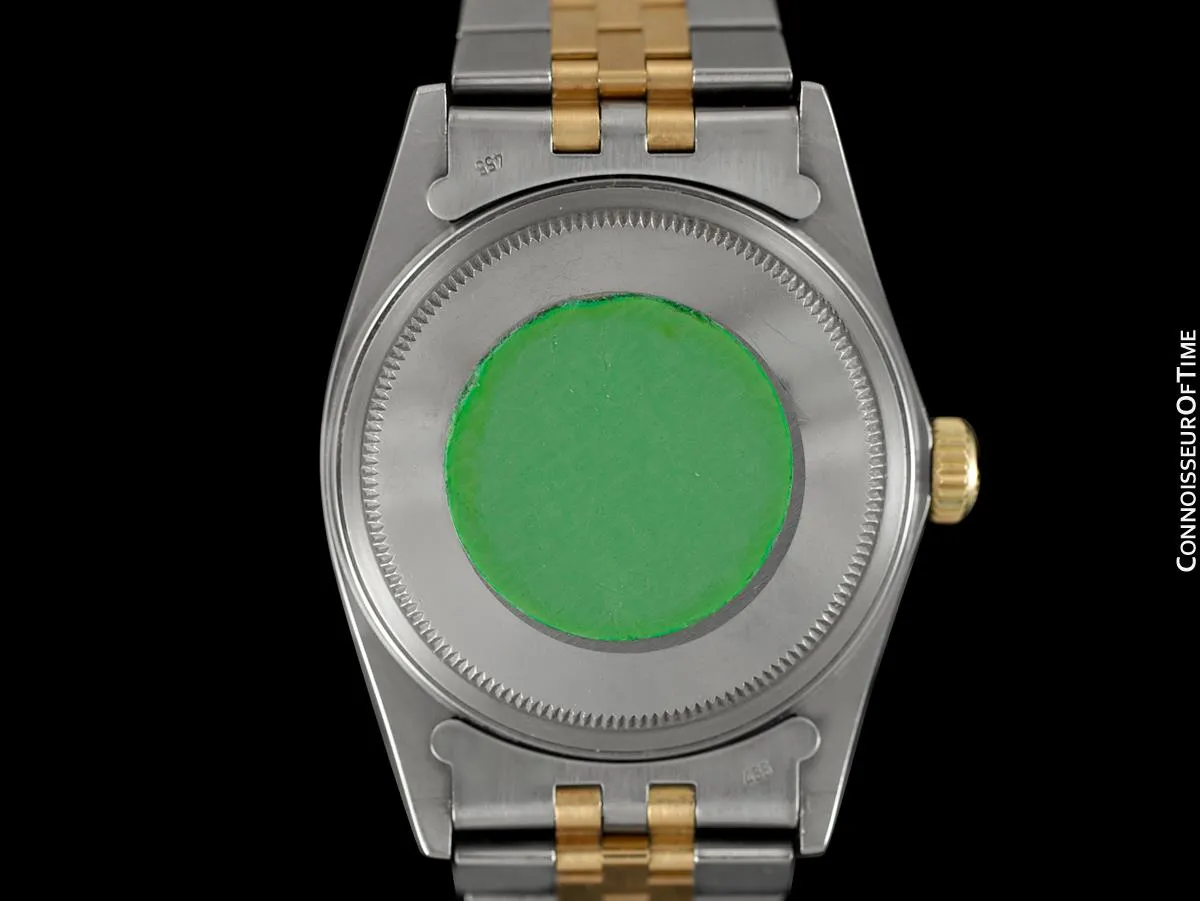 Rolex Datejust Two-Tone Mens Quick-Setting Date Watch - Stainless Steel, 18K Gold, Emeralds & Diamonds