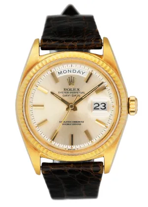 Rolex Day Date 1803 Champange Dial Gold Mens Watch With Service Papers