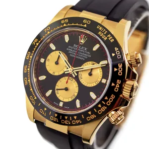 Rolex Daytona 40mm Yellow Gold Black Dial & Black Bezel "Paul Newman" 116518