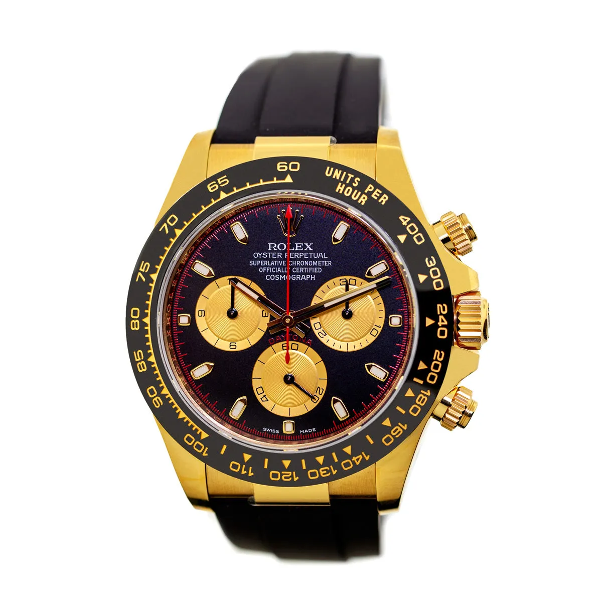 Rolex Daytona 40mm Yellow Gold Black Dial & Black Bezel "Paul Newman" 116518