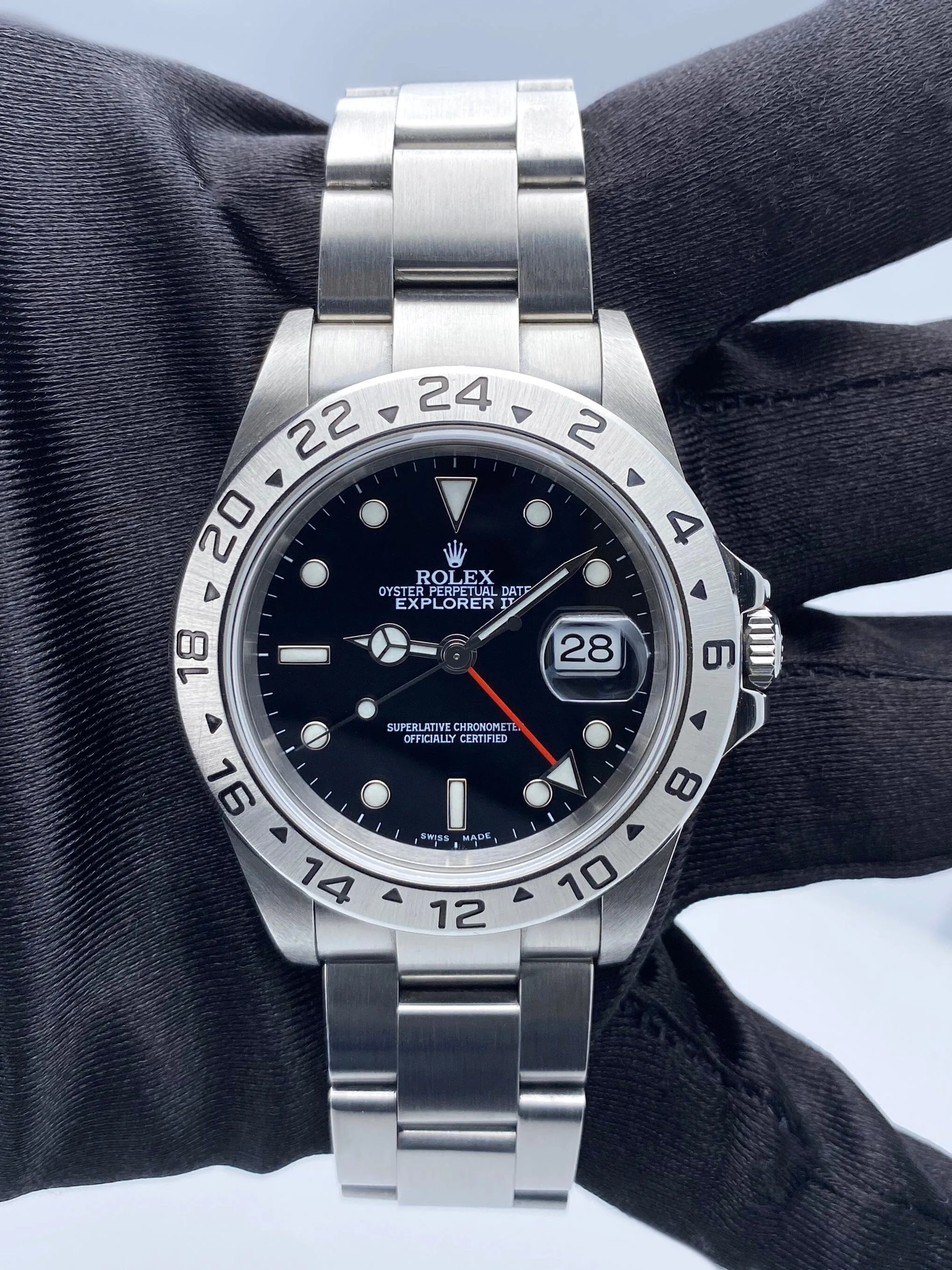 Rolex Explorer II 16570 Black Dial Mens Watch Box Papers
