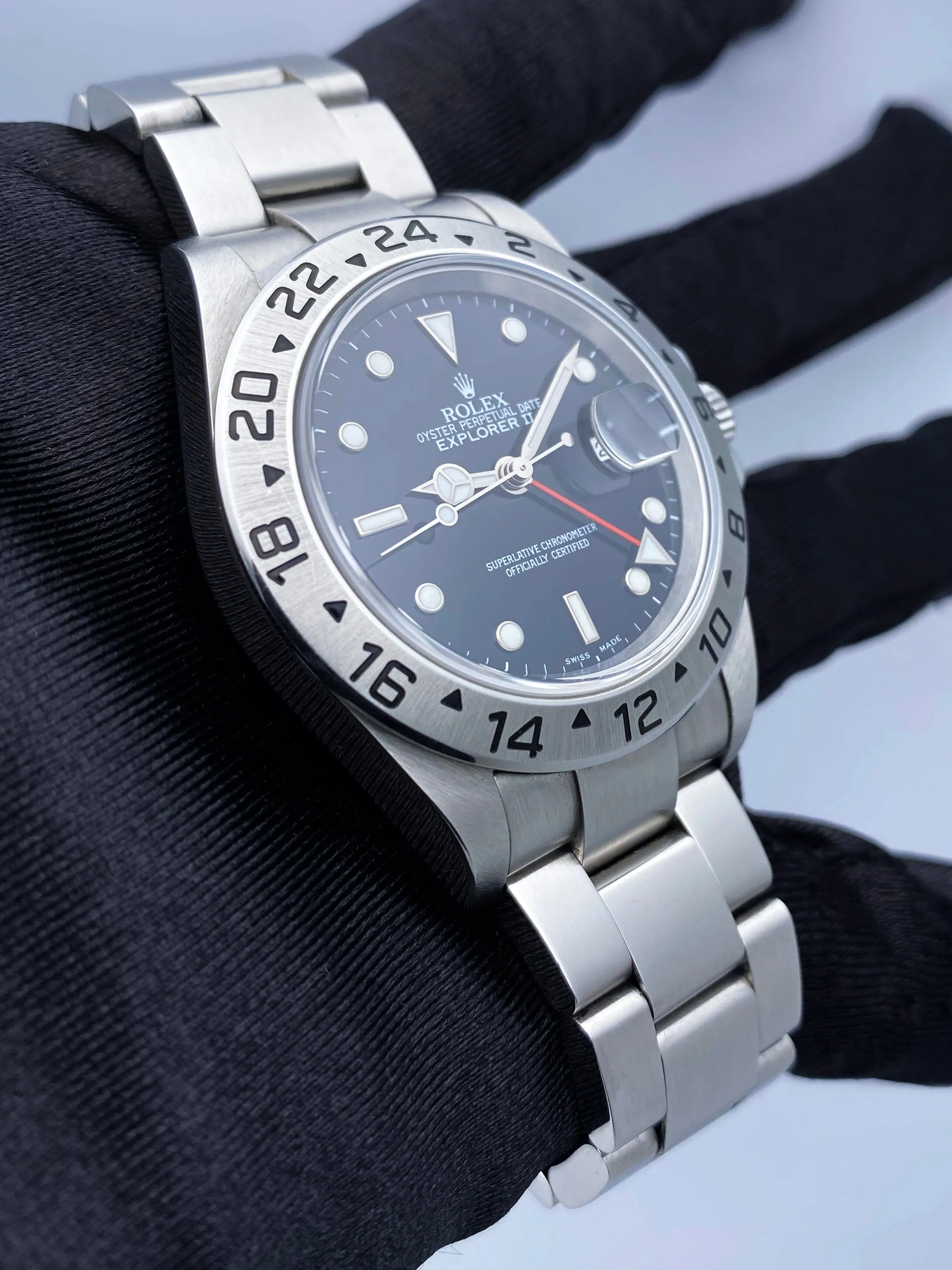 Rolex Explorer II 16570 Black Dial Mens Watch Box Papers