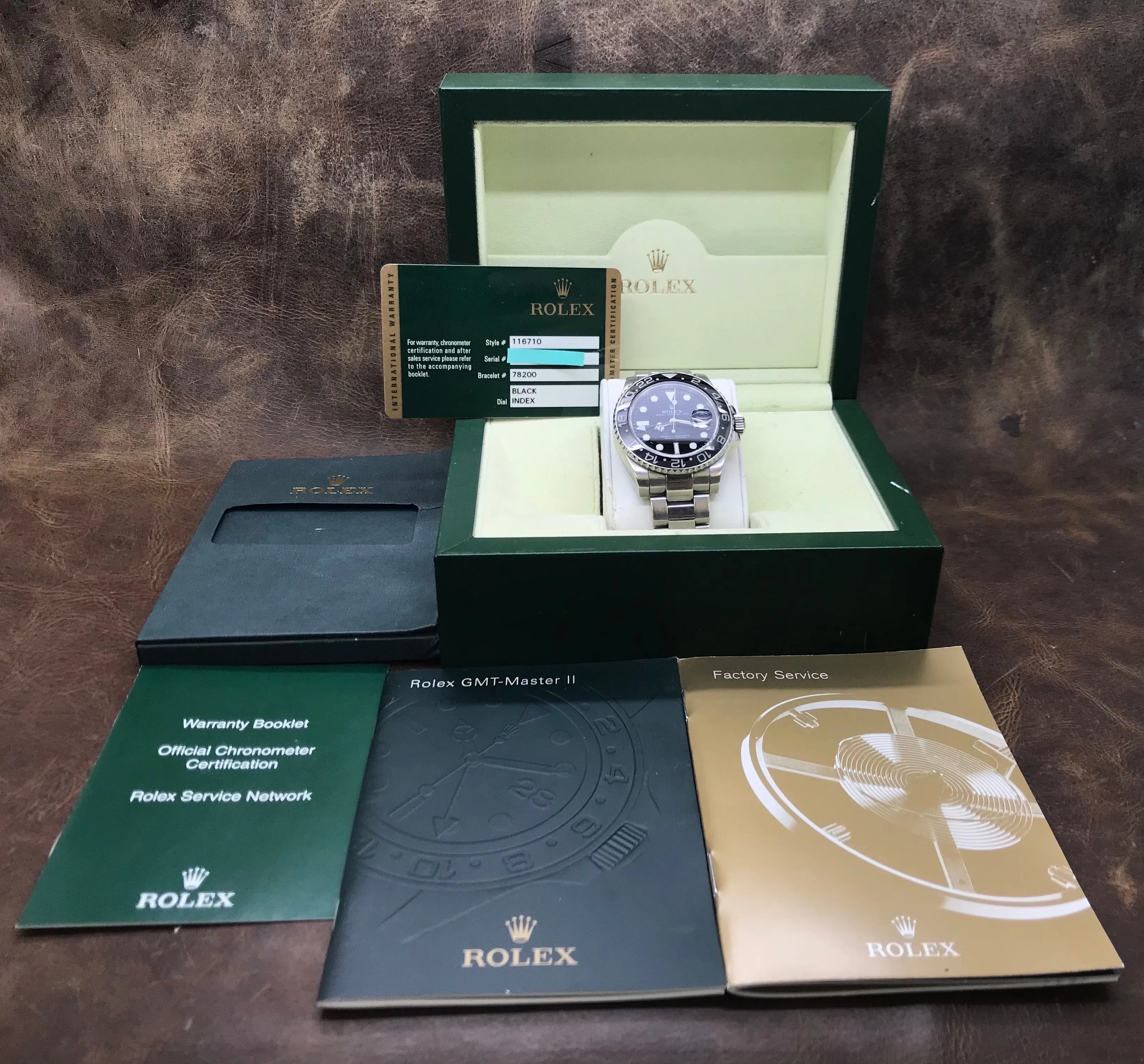 Rolex GMT Master II 116710 Black Dial Automatic Men's Watch