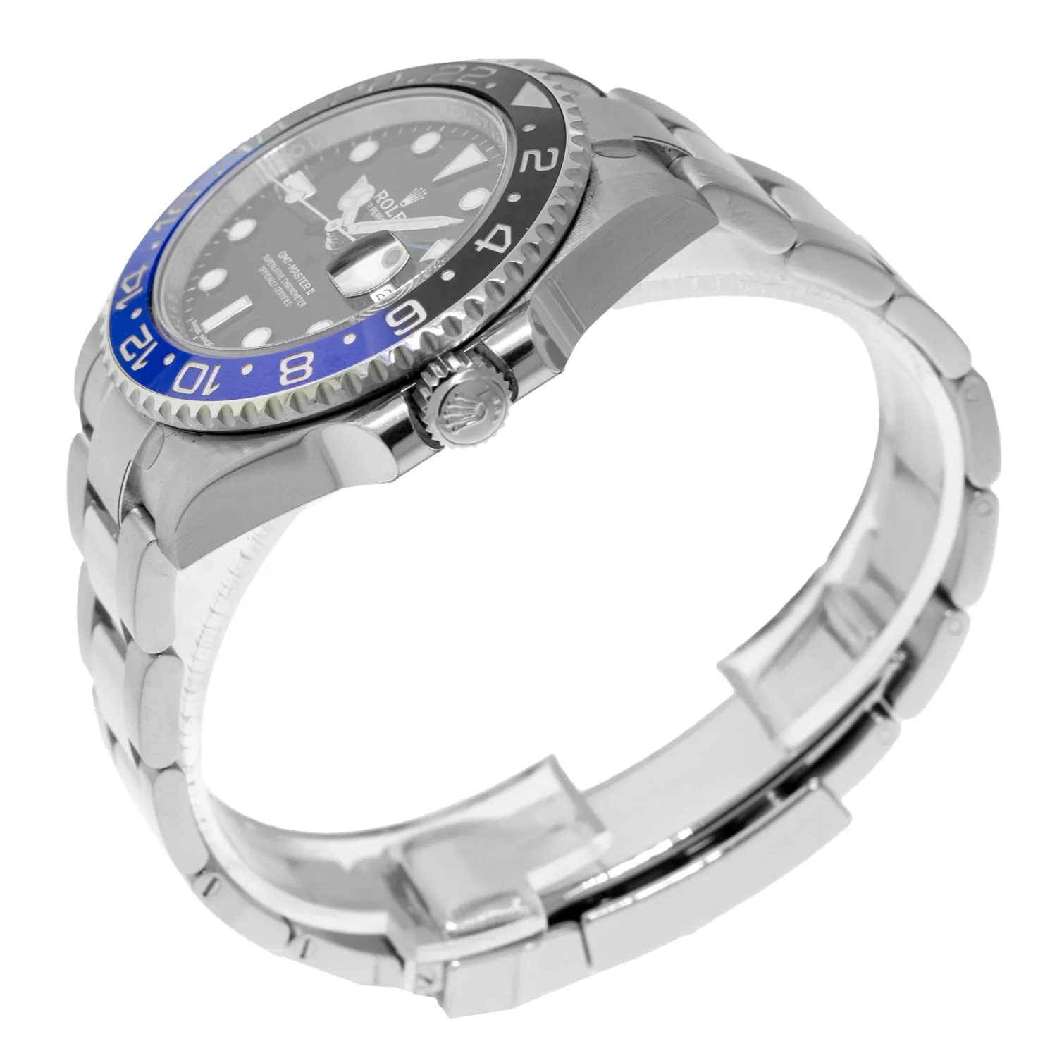 Rolex GMT-Master II "Batman" New Old Stock 40mm Stainless Steel Black & Blue Bezel 116710 Green Rolex Card 2018