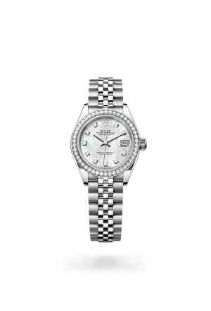 Rolex Lady-Datejust in White Rolesor - combination of Oystersteel and white gold, M279384RBR-0011 | Walters & Hogsett