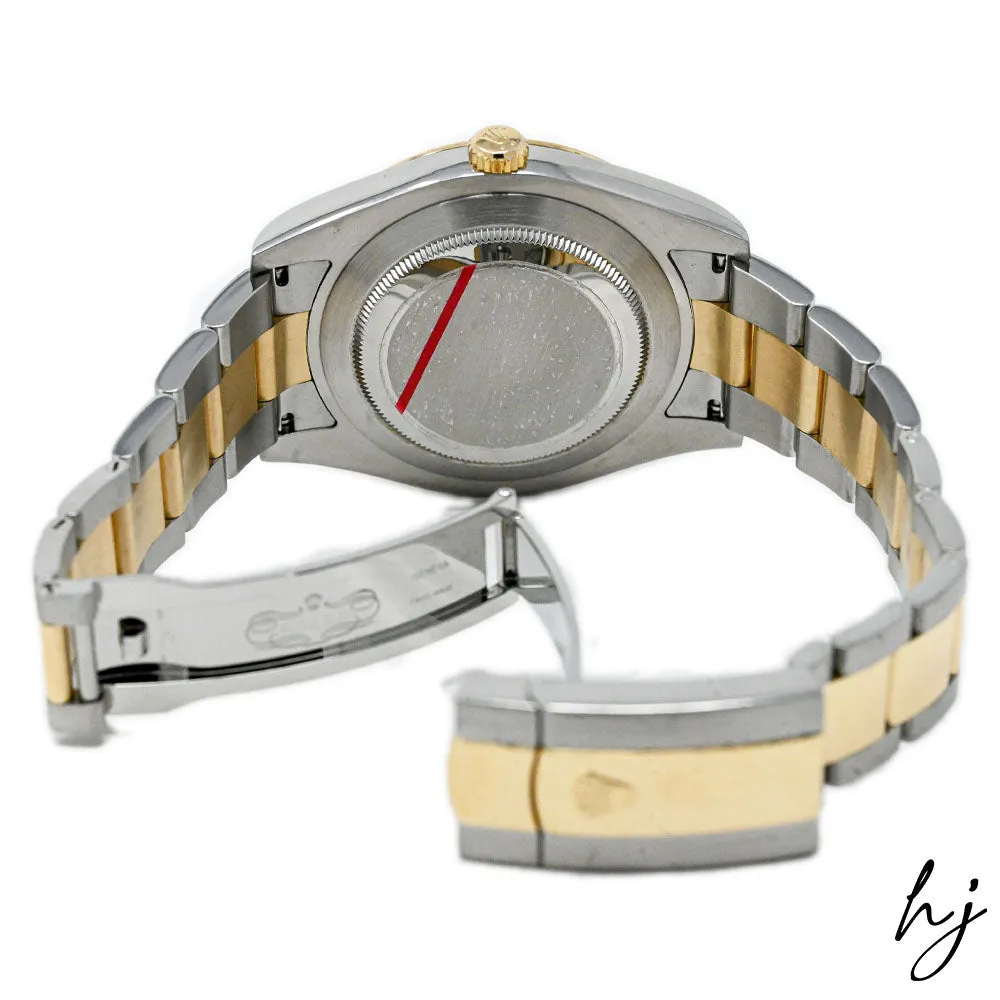 Rolex Men's Datejust 41 18K Yellow Gold & Steel 41mm Wimbledon Dial Watch Reference #: 126333