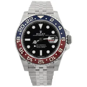 Rolex Men's GMT-Master II 40mm Black Dot Dial Watch Reference #: 126710BLRO