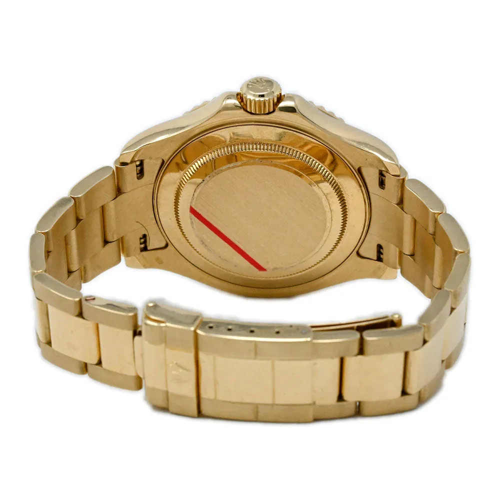 Rolex Men's Yacht-Master 18K Yellow Gold 40mm Champagne Dot Dial Watch Reference #: 16628
