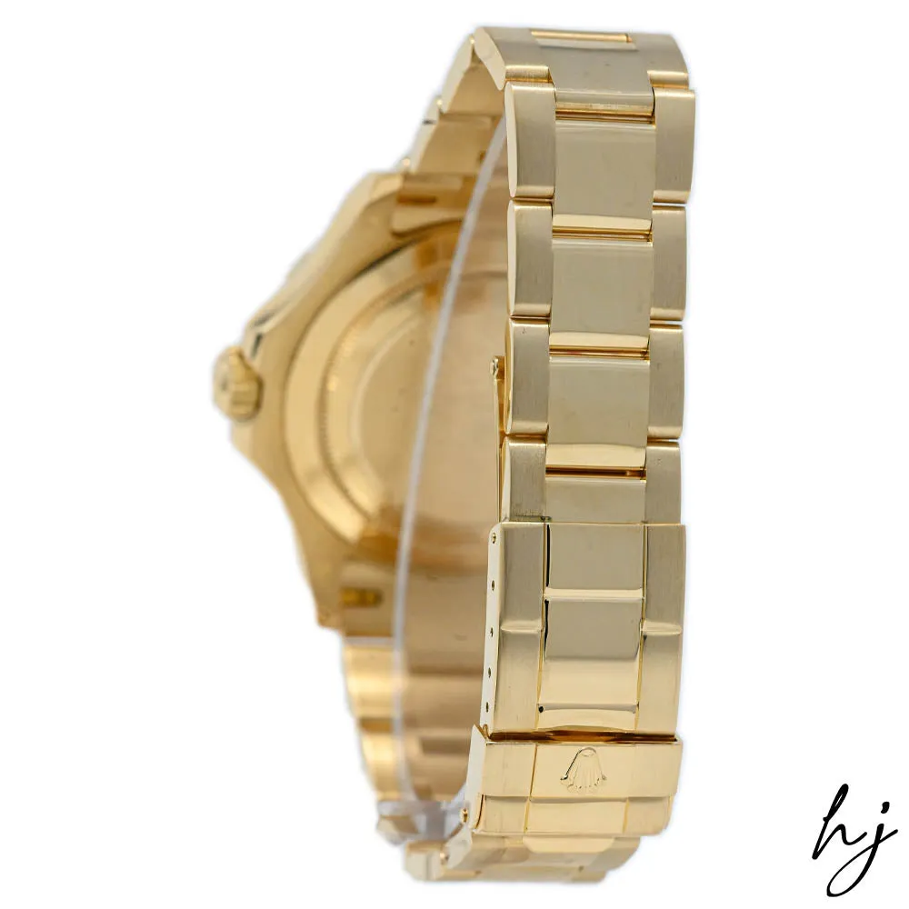 Rolex Men's Yacht-Master 18K Yellow Gold 40mm Factory MOP Diamond & Sapphire Dial Watch Reference #: 16628