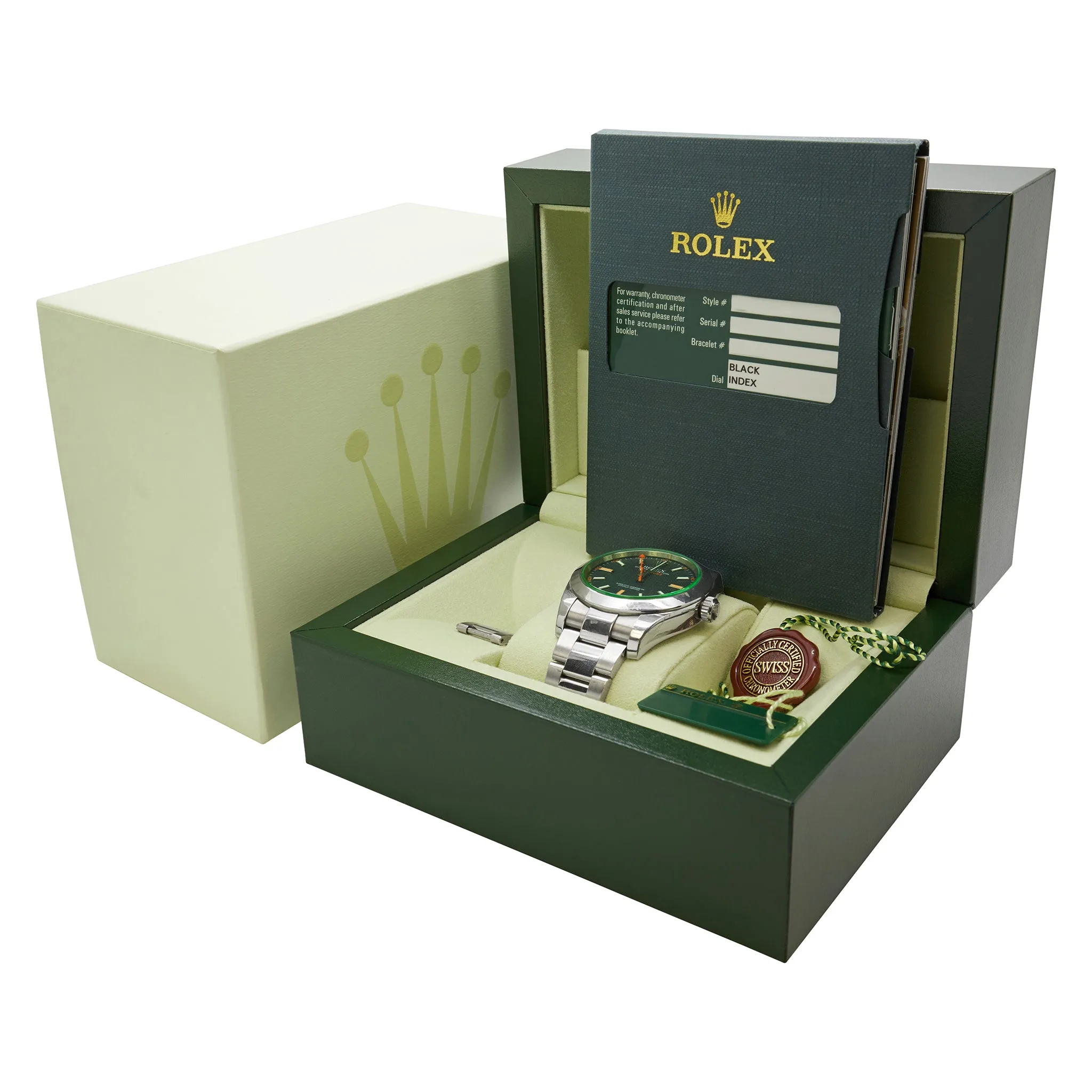 Rolex Milgauss 116400v Black Dial Automatic Men's Watch