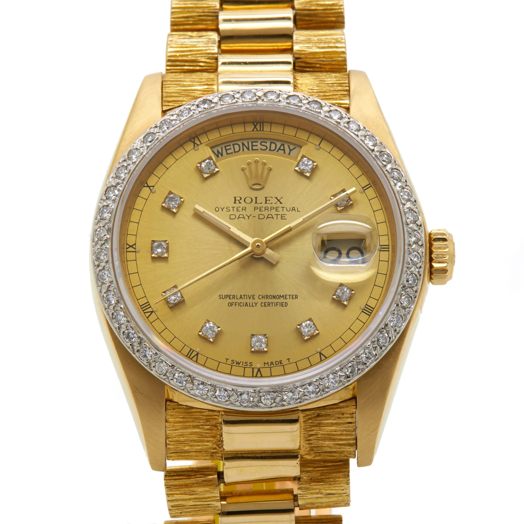 Rolex President Day Date 36mm President 18038 Champagne Dial Automatic  Watch