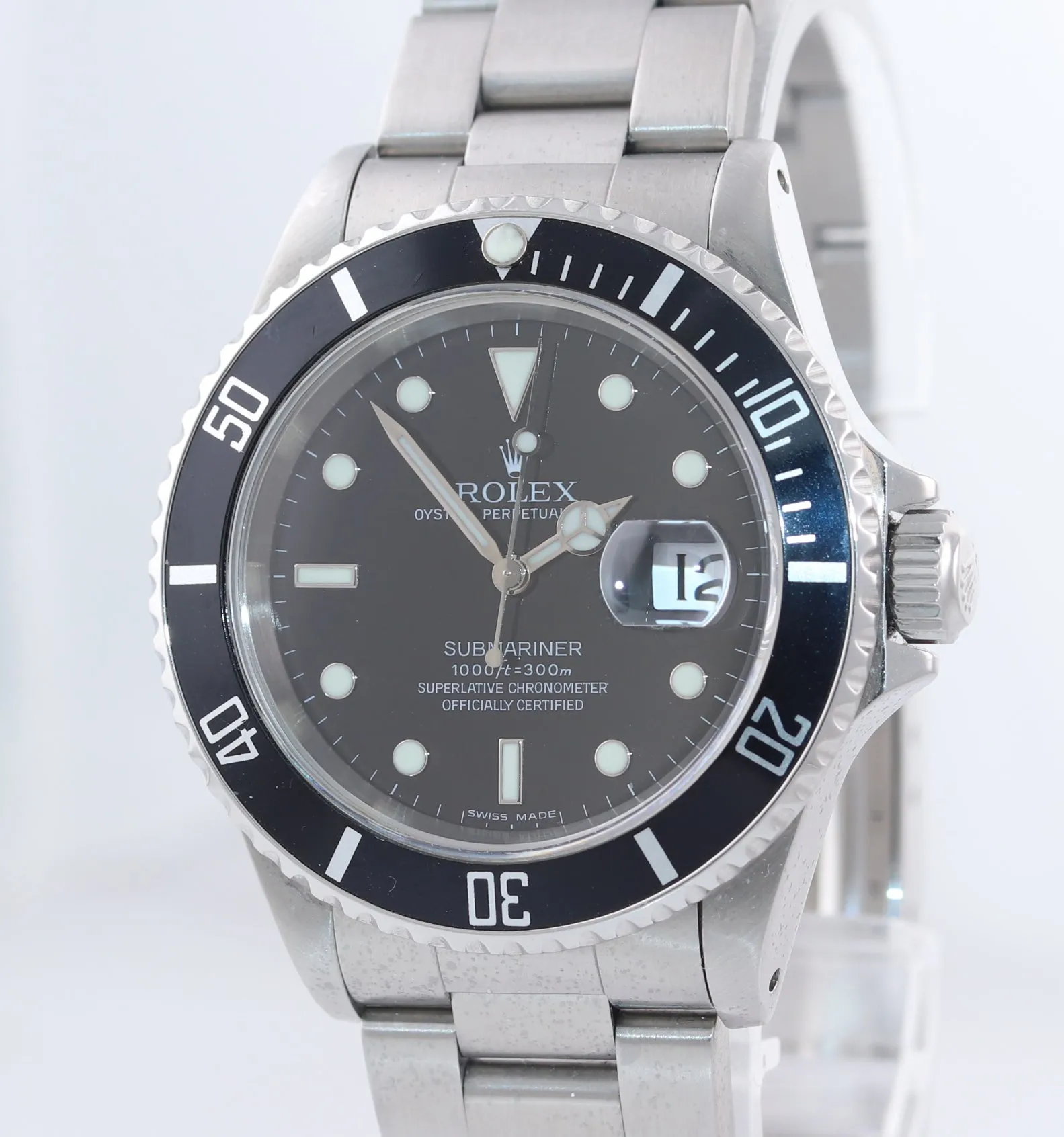 Rolex Submariner Date 16610 Steel Pre-Ceramic Black 40mm Watch