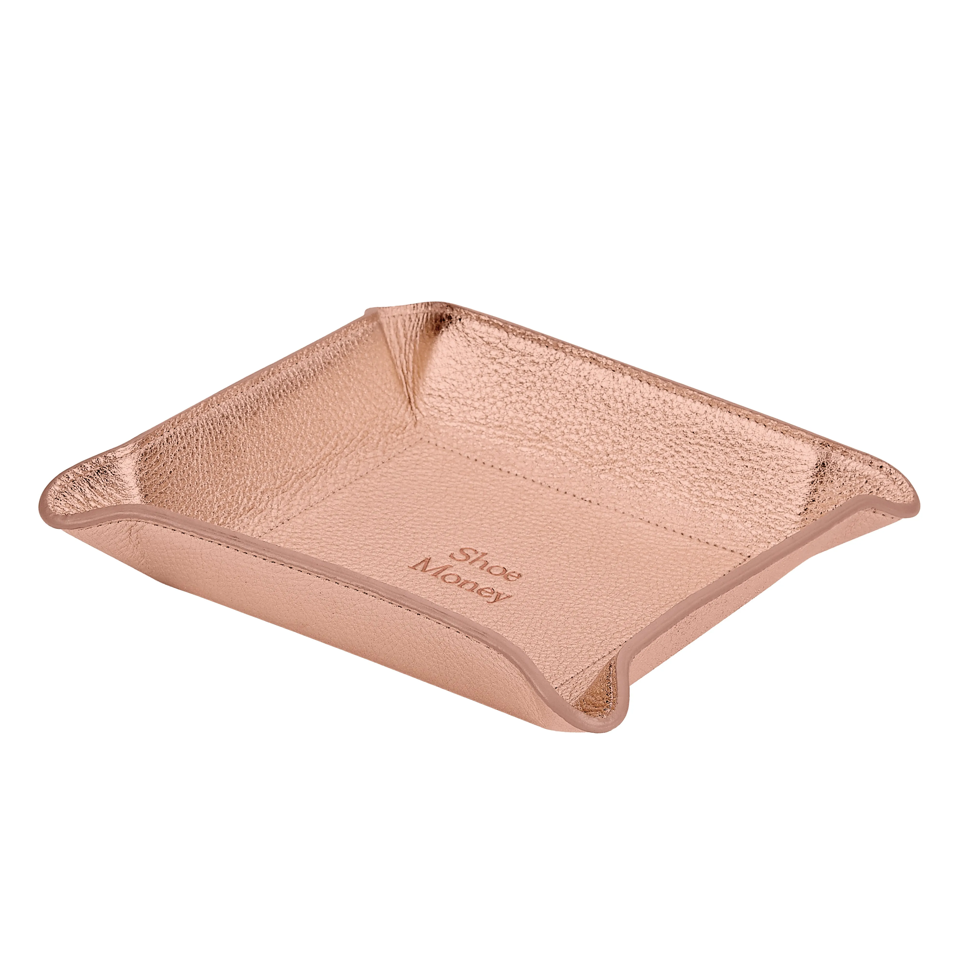 Rose Gold 'Shoe Money' Medium Valet Tray