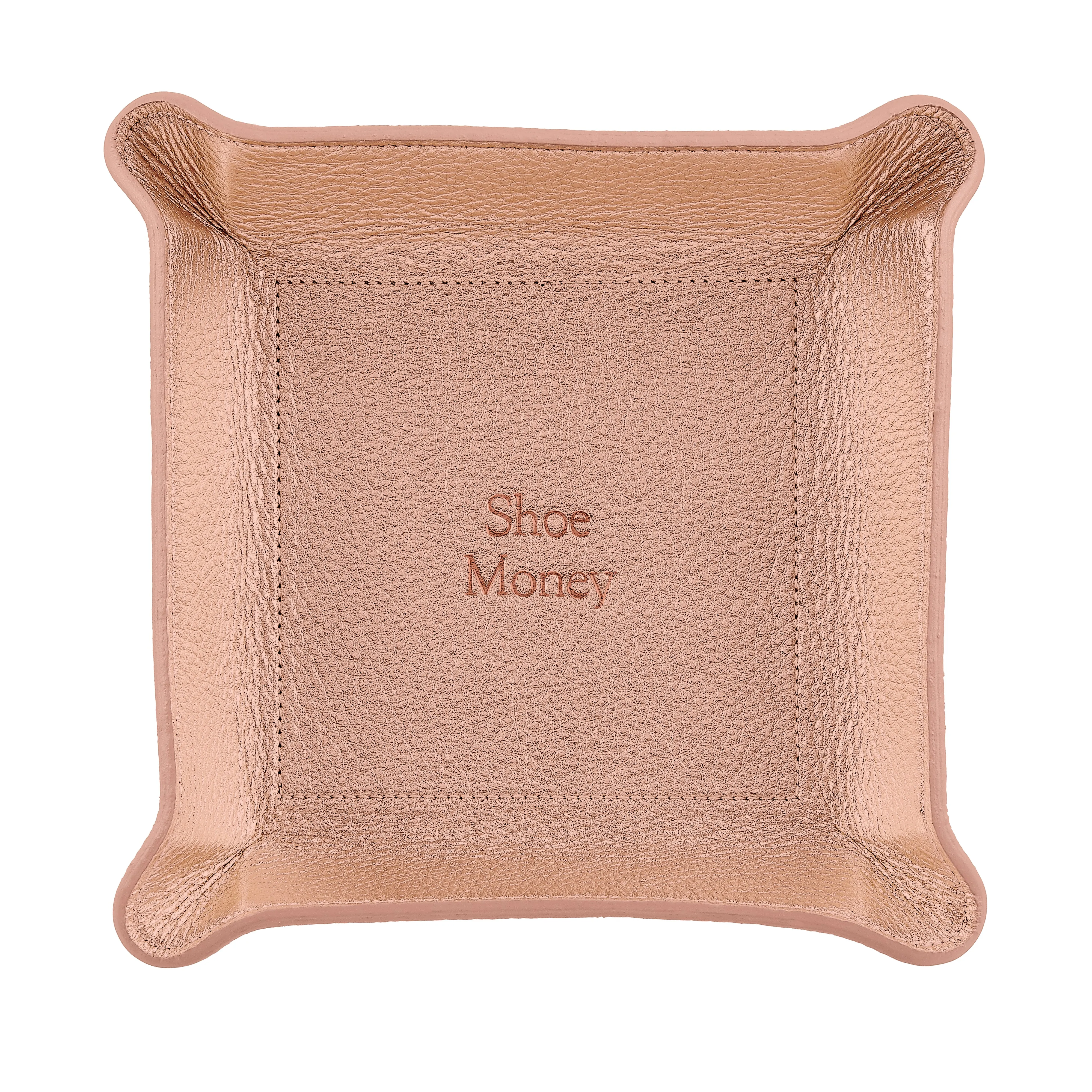 Rose Gold 'Shoe Money' Medium Valet Tray