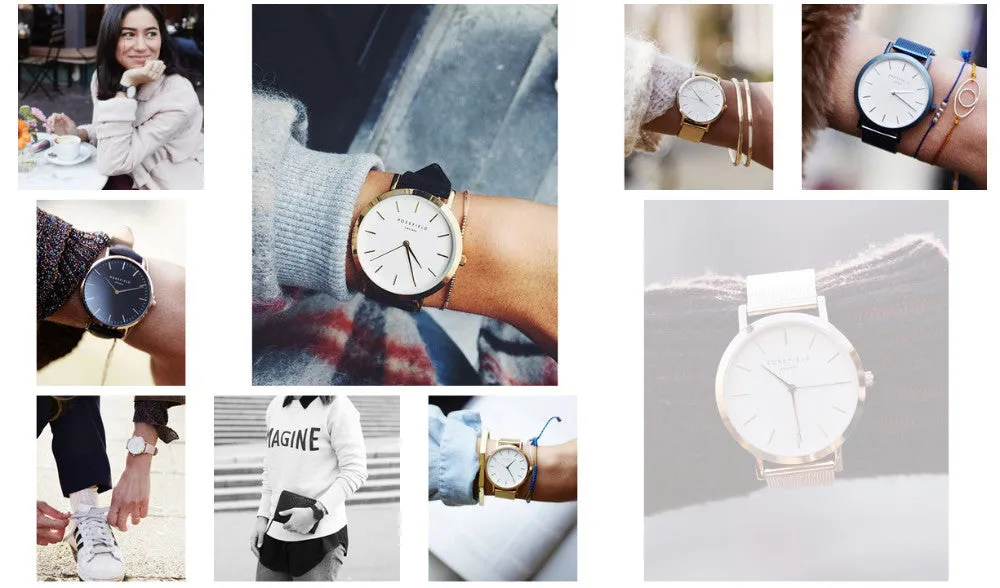 ROSEFIELD Watch Golden Genuine Leather