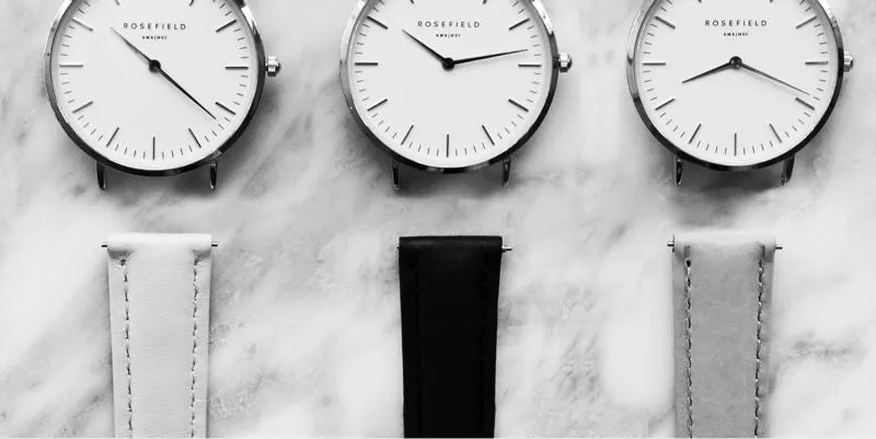 ROSEFIELD Watch Golden Genuine Leather