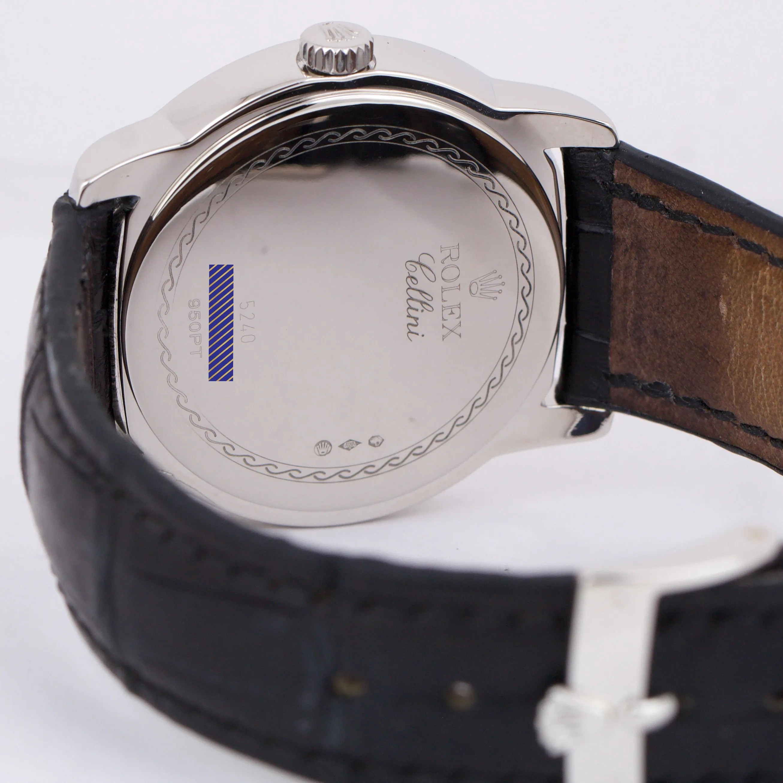 RSC Rolex Cellini Cellinium JUBILEE MOTHER OF PEARL Platinum 35mm 5240/6 Watch