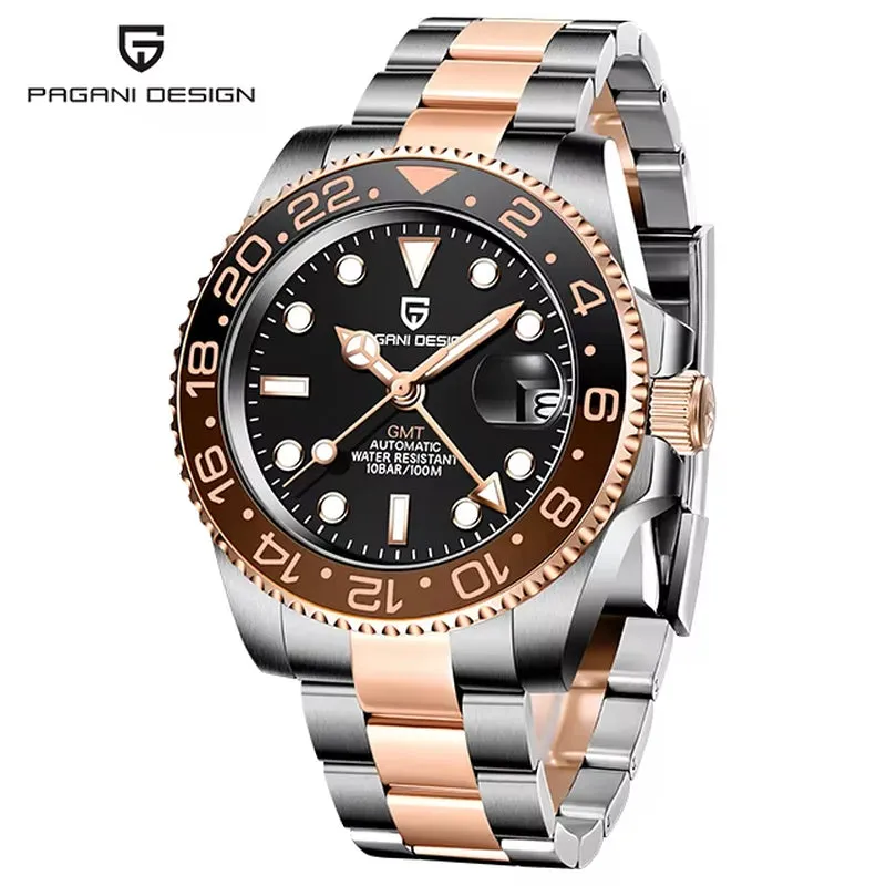 Sapphire Glass 40MM Ceramic GMT Mechanical Watches 100M Waterproof Classic Luxury Men Automatic Watch Reloj Hombre