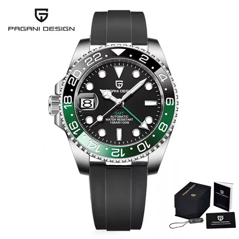 Sapphire Glass 40MM Ceramic GMT Mechanical Watches 100M Waterproof Classic Luxury Men Automatic Watch Reloj Hombre