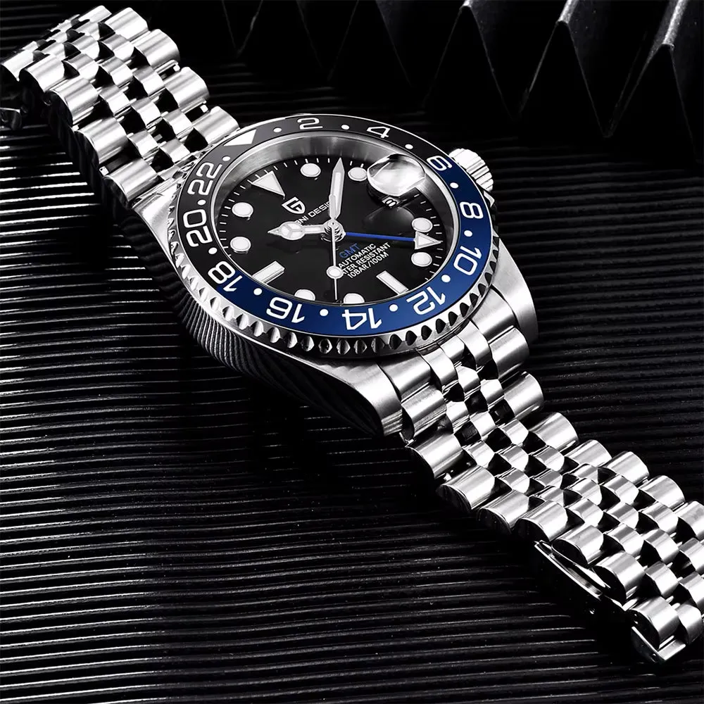 Sapphire Glass 40MM Ceramic GMT Mechanical Watches 100M Waterproof Classic Luxury Men Automatic Watch Reloj Hombre