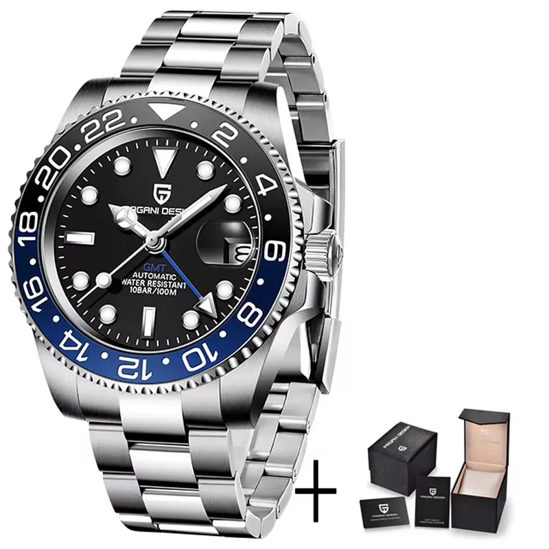 Sapphire Glass 40MM Ceramic GMT Mechanical Watches 100M Waterproof Classic Luxury Men Automatic Watch Reloj Hombre