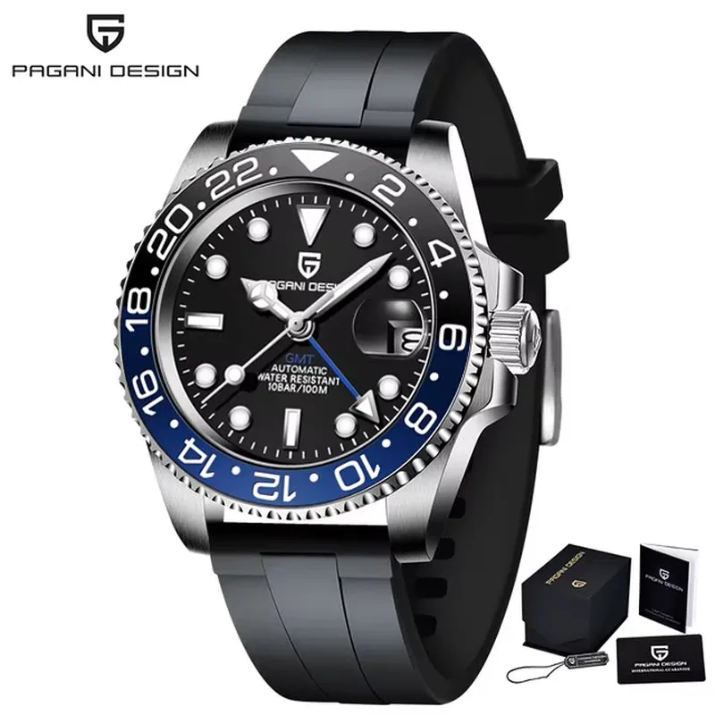 Sapphire Glass 40MM Ceramic GMT Mechanical Watches 100M Waterproof Classic Luxury Men Automatic Watch Reloj Hombre