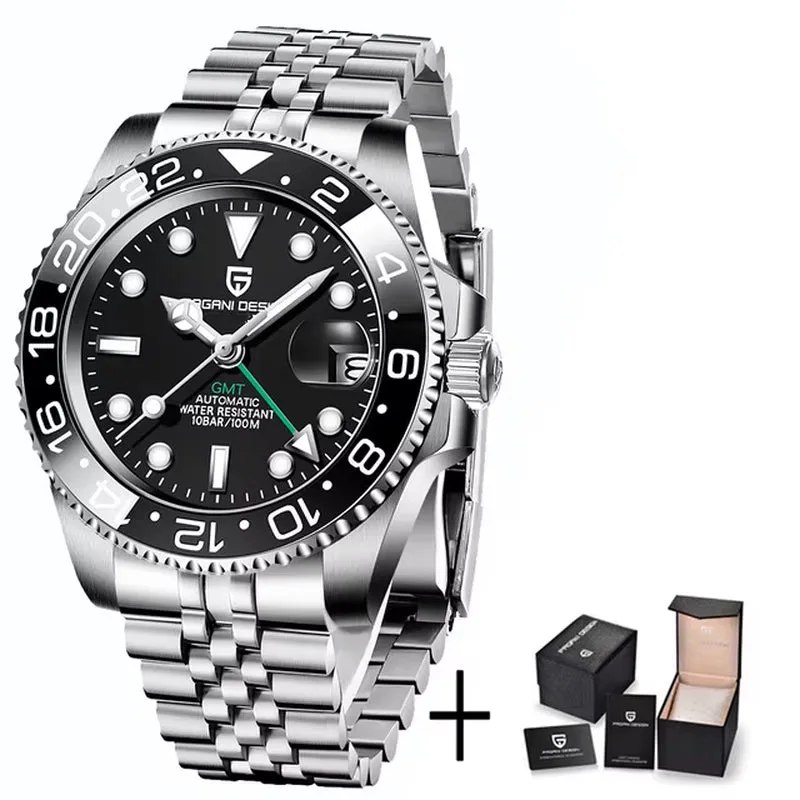 Sapphire Glass 40MM Ceramic GMT Mechanical Watches 100M Waterproof Classic Luxury Men Automatic Watch Reloj Hombre