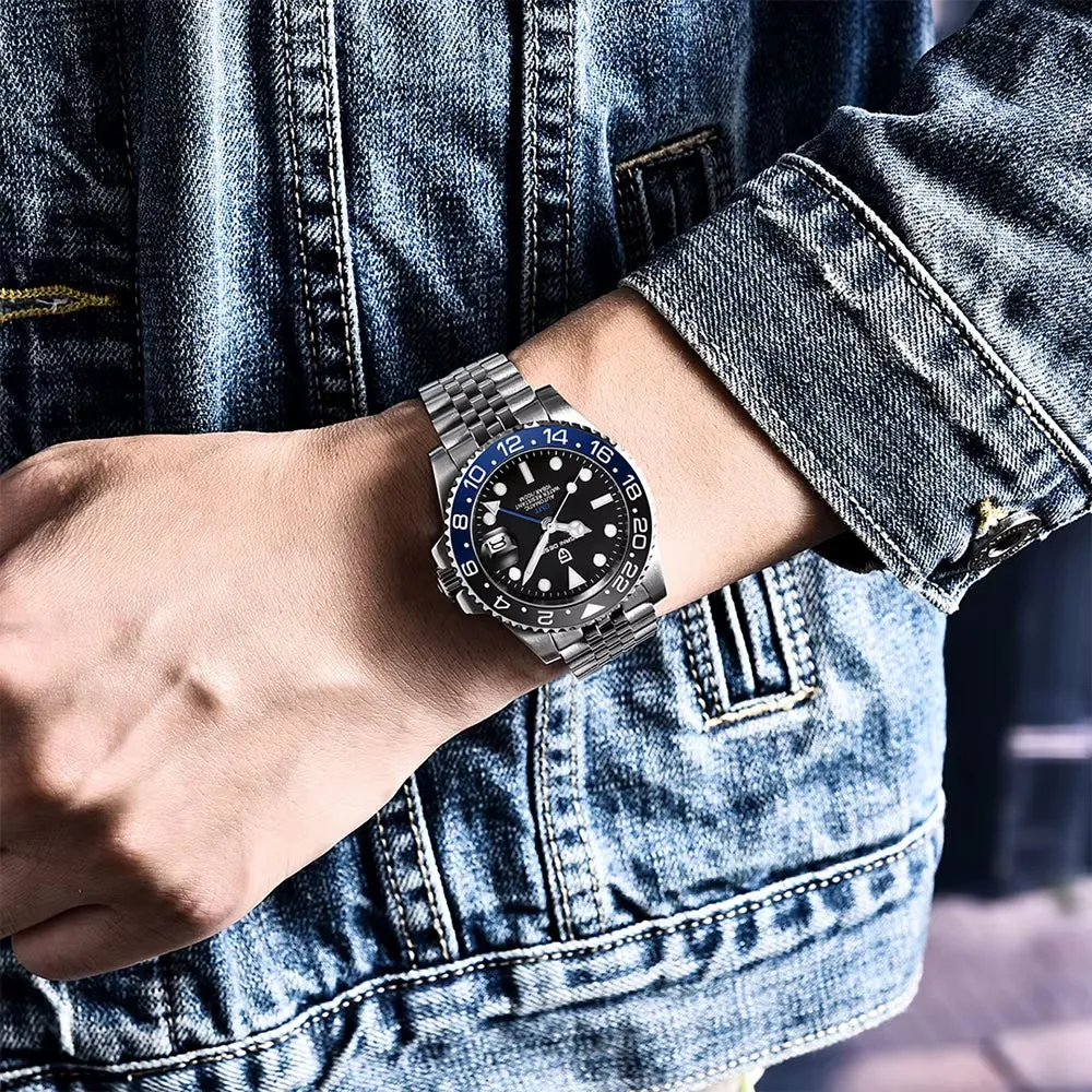 Sapphire Glass 40MM Ceramic GMT Mechanical Watches 100M Waterproof Classic Luxury Men Automatic Watch Reloj Hombre