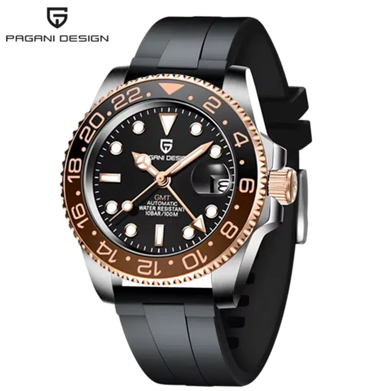 Sapphire Glass 40MM Ceramic GMT Mechanical Watches 100M Waterproof Classic Luxury Men Automatic Watch Reloj Hombre