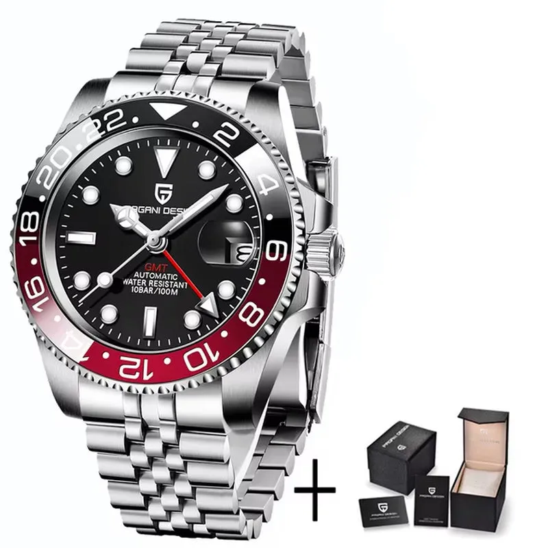 Sapphire Glass 40MM Ceramic GMT Mechanical Watches 100M Waterproof Classic Luxury Men Automatic Watch Reloj Hombre