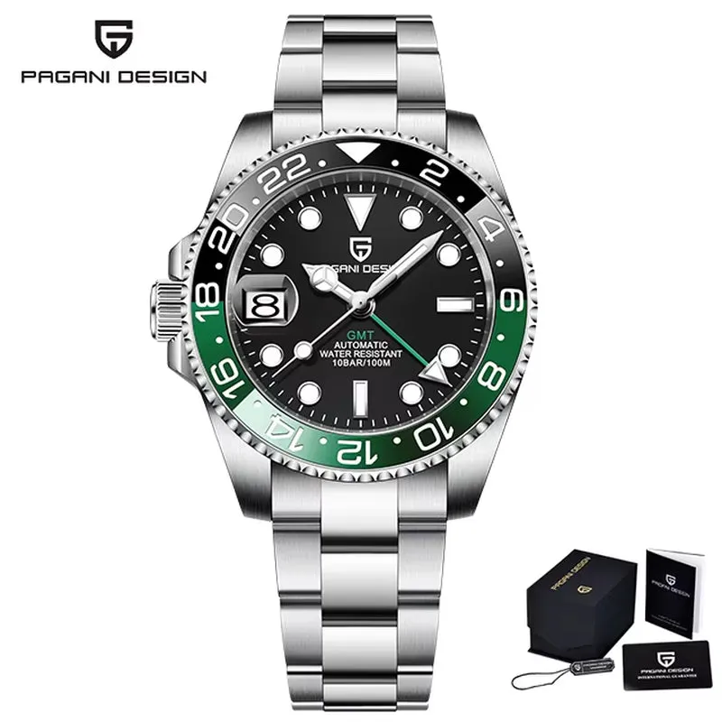 Sapphire Glass 40MM Ceramic GMT Mechanical Watches 100M Waterproof Classic Luxury Men Automatic Watch Reloj Hombre