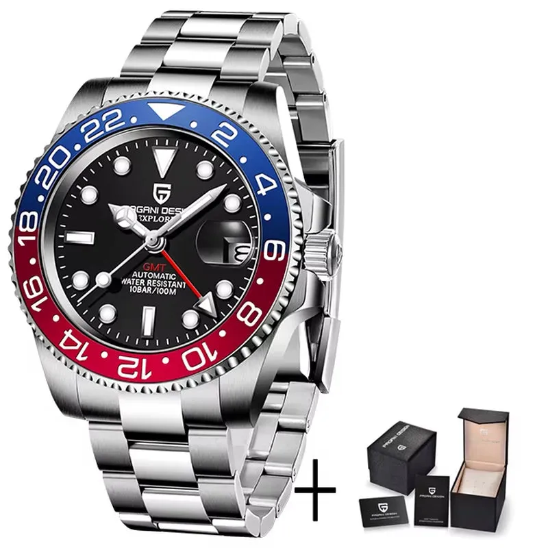 Sapphire Glass 40MM Ceramic GMT Mechanical Watches 100M Waterproof Classic Luxury Men Automatic Watch Reloj Hombre