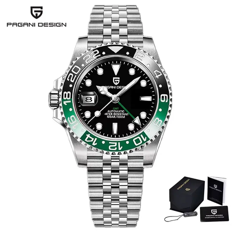 Sapphire Glass 40MM Ceramic GMT Mechanical Watches 100M Waterproof Classic Luxury Men Automatic Watch Reloj Hombre