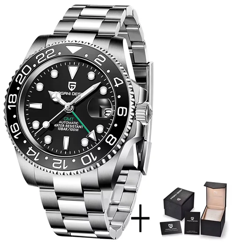 Sapphire Glass 40MM Ceramic GMT Mechanical Watches 100M Waterproof Classic Luxury Men Automatic Watch Reloj Hombre