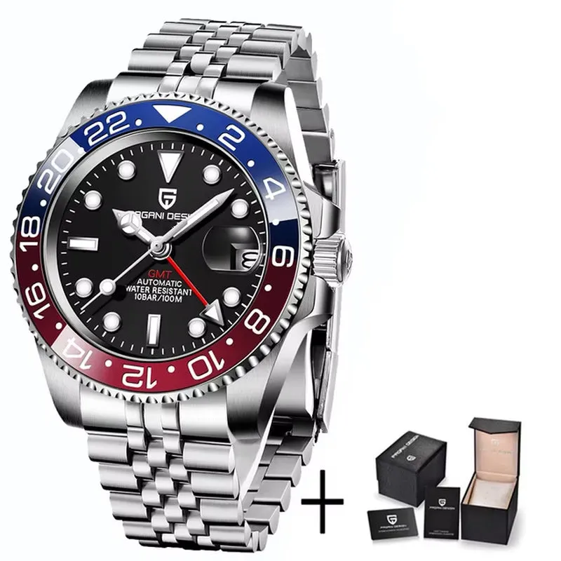 Sapphire Glass 40MM Ceramic GMT Mechanical Watches 100M Waterproof Classic Luxury Men Automatic Watch Reloj Hombre