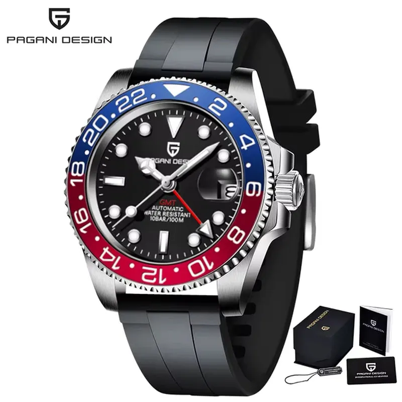 Sapphire Glass 40MM Ceramic GMT Mechanical Watches 100M Waterproof Classic Luxury Men Automatic Watch Reloj Hombre