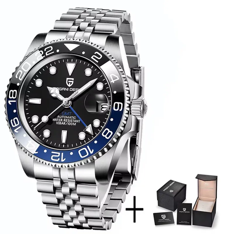 Sapphire Glass 40MM Ceramic GMT Mechanical Watches 100M Waterproof Classic Luxury Men Automatic Watch Reloj Hombre