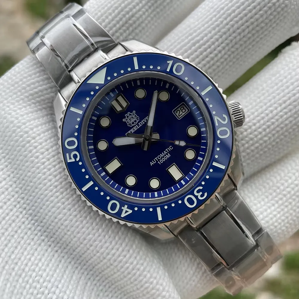 SD1968 44MM Ceramic Bezel Insert Stainless Steel Case 1000M Waterproof NH35 Dive Watch Automatic