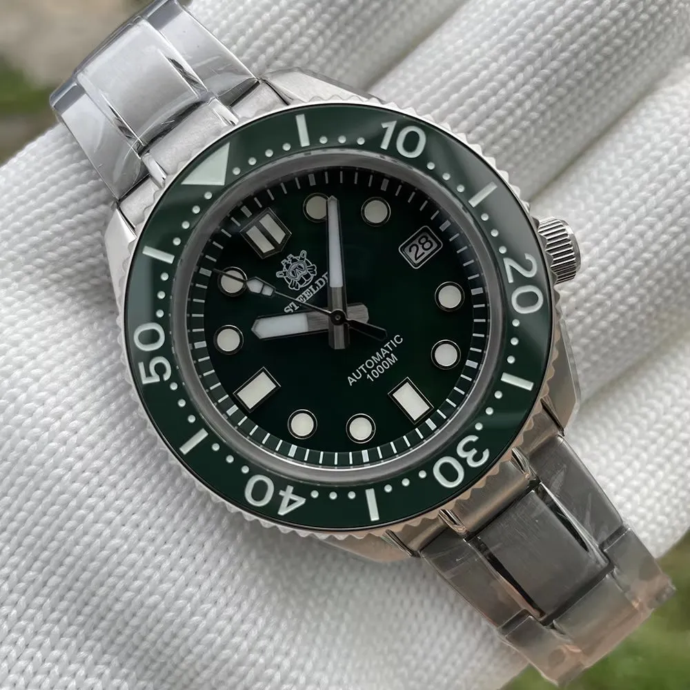 SD1968 44MM Ceramic Bezel Insert Stainless Steel Case 1000M Waterproof NH35 Dive Watch Automatic