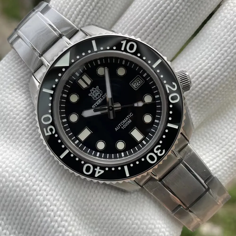 SD1968 44MM Ceramic Bezel Insert Stainless Steel Case 1000M Waterproof NH35 Dive Watch Automatic